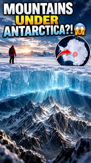 Antarctica Has Mountains Hidden Under the Ice! 😱 #Antarctica #GamburtsevMountains #geography