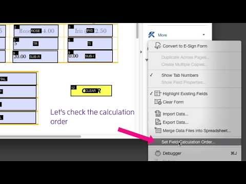 Adobe Acrobat DC - Changing order of field calculations