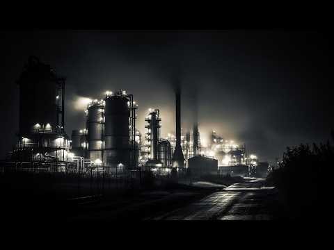 Oil Refinery Plant After Dark — Deep Mechanical Soundscape for Study & Meditation