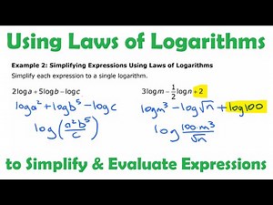 Using Laws of Logarithms to Simplify and Evaluate Expressions • [8.3b] PRE-CALCULUS 12