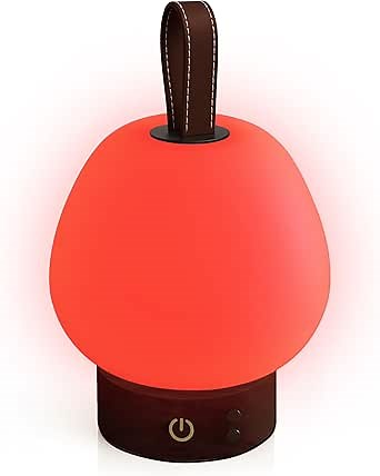 Red Light Therapy Sleep Lamp – 660nm Glow for Better Sleep | Cordless, Dimmable Night Light with Timer | Rechargeable, Portable Red Lamp for Bedroom, Bedside & Travel - Rest Easy, Slumber Deeper