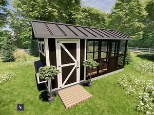 Walk in Chicken Coop Plans With Run | DIY Chicken Coop With Enclosure | Hen House Design for 10-15 Chickens | Backyard Coop Build - Etsy