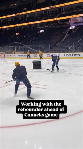 Tennessean Preds on Instagram: "Predators players working with the rebound device at morning skate ahead of playing the Canucks. #preds #smashville"