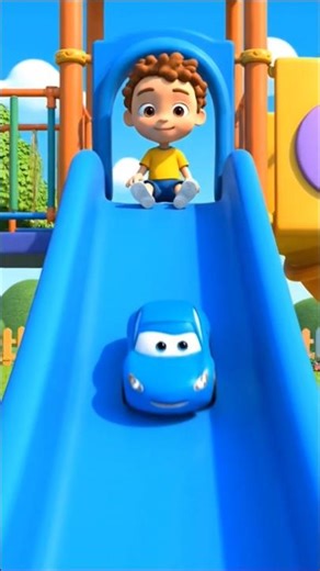 🚗 Fun Slide Colors for Kids | Pink, Blue, Red, Yellow & Green Cars! 🌈 | Learn Colors for Toddlers 👶