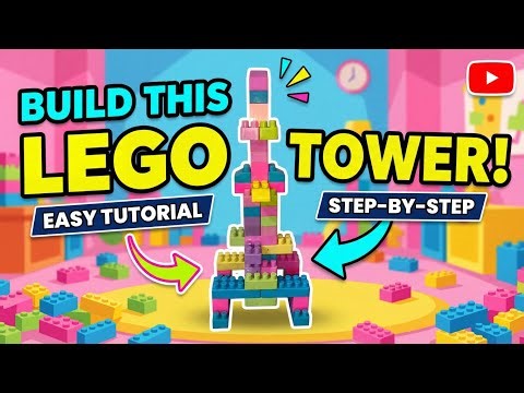 Building a LEGO Tower Tutorial Step by Step | Relaxing