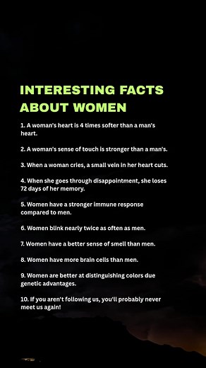 24K views · 100 reactions | Interesting facts about women..... | Facts World | Facebook