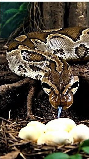 Giant Python Approaches Bird’s Nest | Real Wildlife Behavior in Nature|#AnimalInstincts
