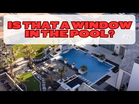 Glass Windows in a Pool?? Backyard Pool Walkthrough!