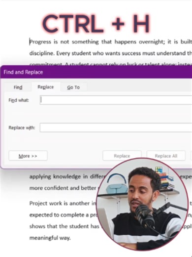 Use this shortcut to replace text in MS-Word 💻🔥 #foryoupage #foryoupage❤️❤️ #fyp #foryou #tutorial #capcut