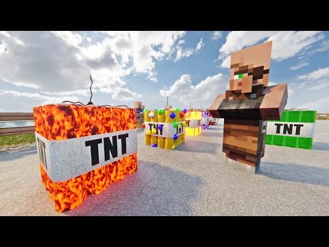 Realistic Lava TNT in Minecraft RTX