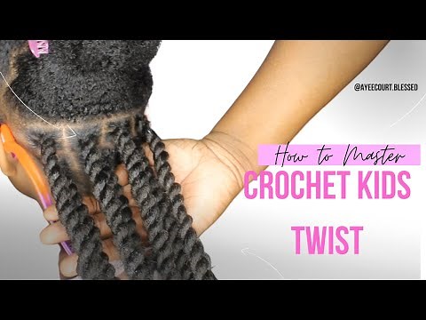 CROCHET KID SPRING TWIST| DIY Easy Little Girl NATURAL Hairstyles | AYEECOURT