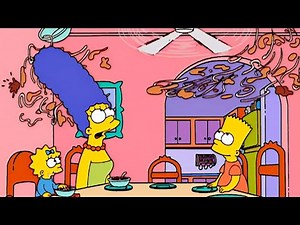 The Simpsons Bart threw spaghetti to ease Marge's troubles.