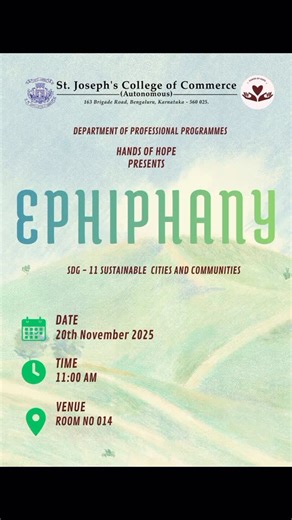 SJCC Professional Programmes on Instagram: "EPIPHANY 2025 - A Hands of Hope Flagship event!! Innovation met sustainability as teams presented creative, eco-friendly ideas to inspire a greener tomorrow! A big thank you to our judges from @aarohanafoundation who helped judge our event- @__.zainofficial.__ @ankithpawalkujur @emansyeddddd Together, let’s keep turning ideas into impact! #Epiphany2025 #SustainableFuture #EcoInnovation #StudentInitiative #AarohanaFoundation #GreenIdeas #SJCCEvents"