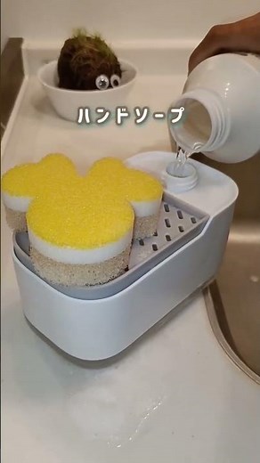 Useful kitchen find from the dollar store✨ Keeps your sponge, dish soap, and hand soap all in one...