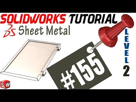 155 SolidWorks Sheet Metal Tutorial: Hem flange vs Miter flange, Edit hem sketch, sheet metal door