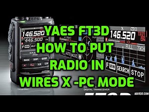 Yaesu FT3D-How to enable Wires X - (PDN) PC mode on the radio