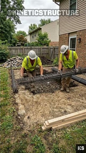 The ultimate backyard upgrade (goodbye boring concrete) 🔨 #shorts #asmr