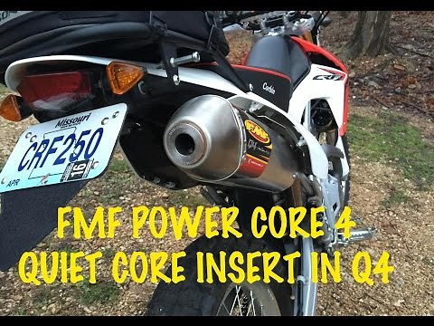 FMF POWERCORE 4 QUIET INSERT IN Q4 HEX db test Review HONDA CRF250L