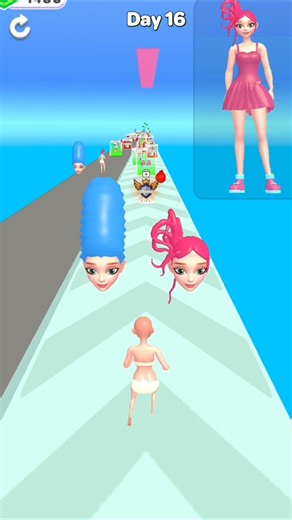 Build A Girlfriend pink dress girl Gameplay. #games #shorts #13million #ytshorts #buildaqueen