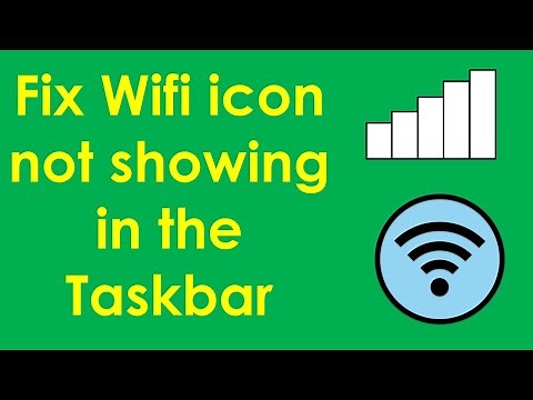 Wifi icon not showing in taskbar windows 7