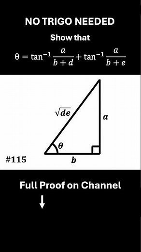 No Trig Needed! The Geometry Trick to Prove θ #geometry