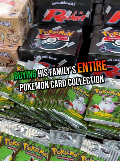 💰 $750,000 Collection Buyout! But He Paid Basically NOTHING?! 😱 This new friend of ours had been sitting on a MASSIVE secret– he had the biggest collection of the rarest WotC cards, packs, and boxes, and you just know we had to buy it all! So we drove out to Palm Springs to look over the collection and finalize the deal 👀 This collector and his family had been collecting and ripping packs since 1999 and had acquired over 400 raw holo cards (Base Set to Team Rocket), 199 long steam Jungle Pack