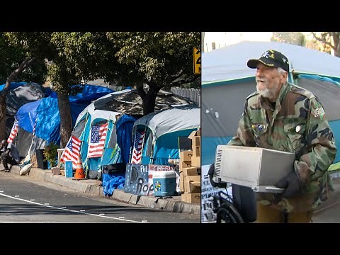 Homeless Veterans Move Tents Onto VA Property