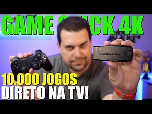 Game Stick 4K - 10,000 Games on your TV for Less Than R$180!