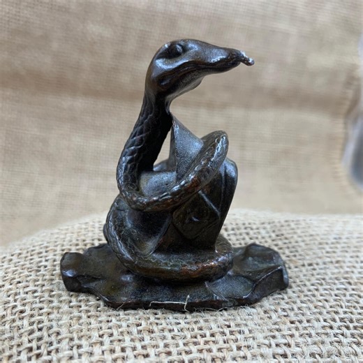 Vintage Copper Zodiac Figurines Snake Statue Sculpture Home Decor, Majestic Desk Furnishings Decor Gift Snake Figure Art Feng Shui Fortune - Etsy