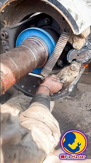 Heavy Duty Axle Seal Installation Process 🔧 Satisfying Truck Hub Repair | Mechanic Skills #Shorts