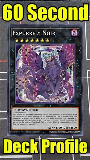 60 Second Purrely Deck Profile! #yugioh #shorts