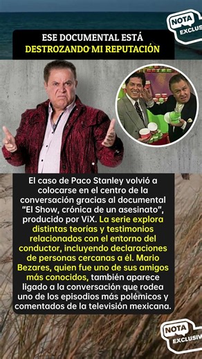 🚨 Mario Bezares rompe el silencio sobre Paco Stanley