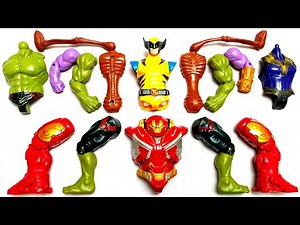 AVENGERS TOYS ASSEMBLE HULK WOLVERINE THANOS AND SIREN HEAD MARVEL'S SUPERHERO TOYS