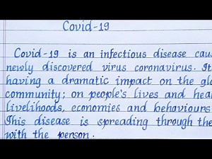 Essay on Covid 19 in English | essay on Coronavirus |writing|English writing |handwriting|Eng Teach