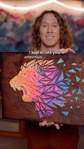 Testing the algorithm a little... but also, genuinely, I appreciate everyone who's here. Each of these takes so much time and energy - sanding, staining, painting, gluing. It's hard work but keeps me in shape ✨💪 Means a lot that you're watching, thank you. Another piece in the geometric animal series. Lions are strongest in their pride - not because they're the biggest, but because they move together. Capturing some of that fierce energy here. "Pride" 5 layers of birch, fluorescent acrylic pain