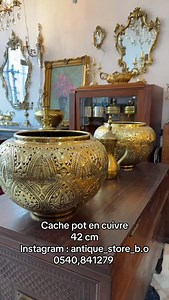 2.7K views · 1.7K reactions | Cache pot en cuivre Instagram : antique_store_b.o 0540,841279 | Brocante et antiquité | Facebook