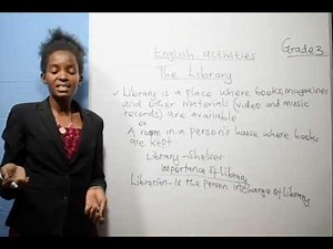 Grade 3 English Activities-( The Library)
