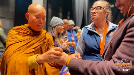 What a powerful moment of #GreaterAtVSU. “It is through the warm embrace of places like Virginia State University that this journey is sustained and nourished. You have given us not just a place to rest, but a place to feel welcomed and valued.” — Walk For Peace Buddhist Monks Read more: https://www.vsu.edu/news/2026/vsu-hosts-buddhist-monks-who-are-drawing-national-attention-for-cross-country-peace-walk.php #GreaterHappensHere | Virginia State University