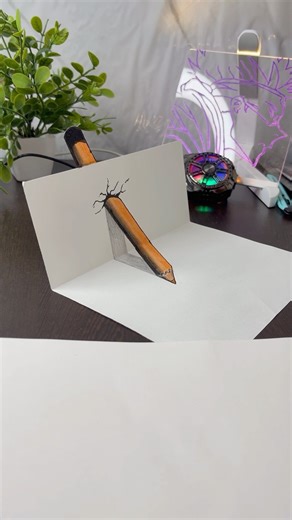 Easy 3D pencil drawing 🤯