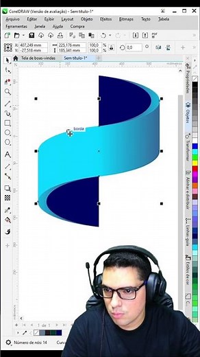 #Espiral com efeito #3D feito com #CorelDRAW