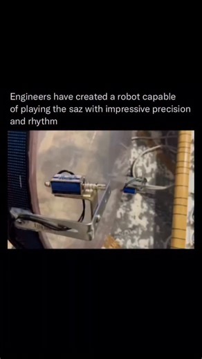 Rise in Mind on Instagram: "Turkish engineers have developed a robotic system that can play the saz — a beloved traditional string instrument! Powered by precise servo motors and programmed sequences, the robot plucks and presses the strings to imitate human technique with remarkable accuracy. This fusion of mechatronics and music highlights how modern engineering can both preserve and reinvent cultural art forms through innovation and automation. (Via: @turkmekatronikorkestrasi) #history #scien