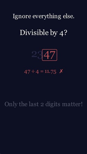Divisible by 4? Just check the last 2 digits