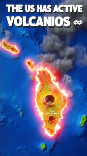 The Only US State With ACTIVE Volcanoes! | Mind-Blowing US Geography Facts #geography #map #shorts