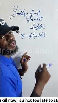 Quick and Easy way to factorize an algebraic fraction #maths