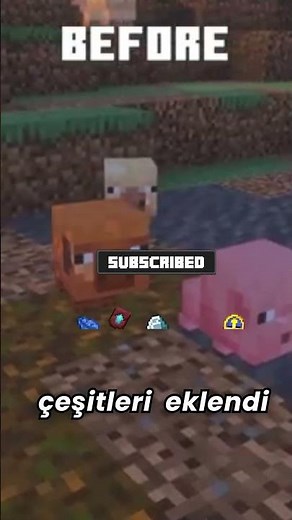 Minecraft has a new update (new pups) #minecraft #minecraftturkish