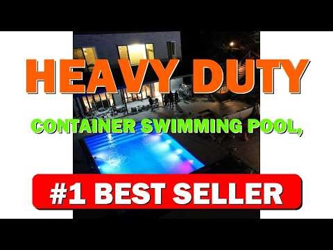 Heavy-Duty Container Swimming Pool, Fiberglass Inground Shell Equipment with Complete I - B0GR4T3SV2