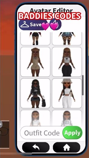 BADDIES CODES #codes#lifetogether