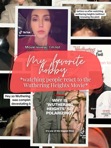 My new favorite hobby is watching people who didn't read the book first react to the @Wuthering Heights Movie 🤣😅💀 #wutheringheights #valentinesday #booktok #romance #tragedy
