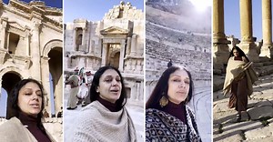 പുരാതന റോമന്‍ നഗരത്തിന്‍റെ നിഗൂഢതകള്‍ തേടി ശോഭനയുടെ യാത്ര