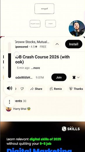 code with harry ka new course // mongoDB // #love #hiphopmusic #codinglife
